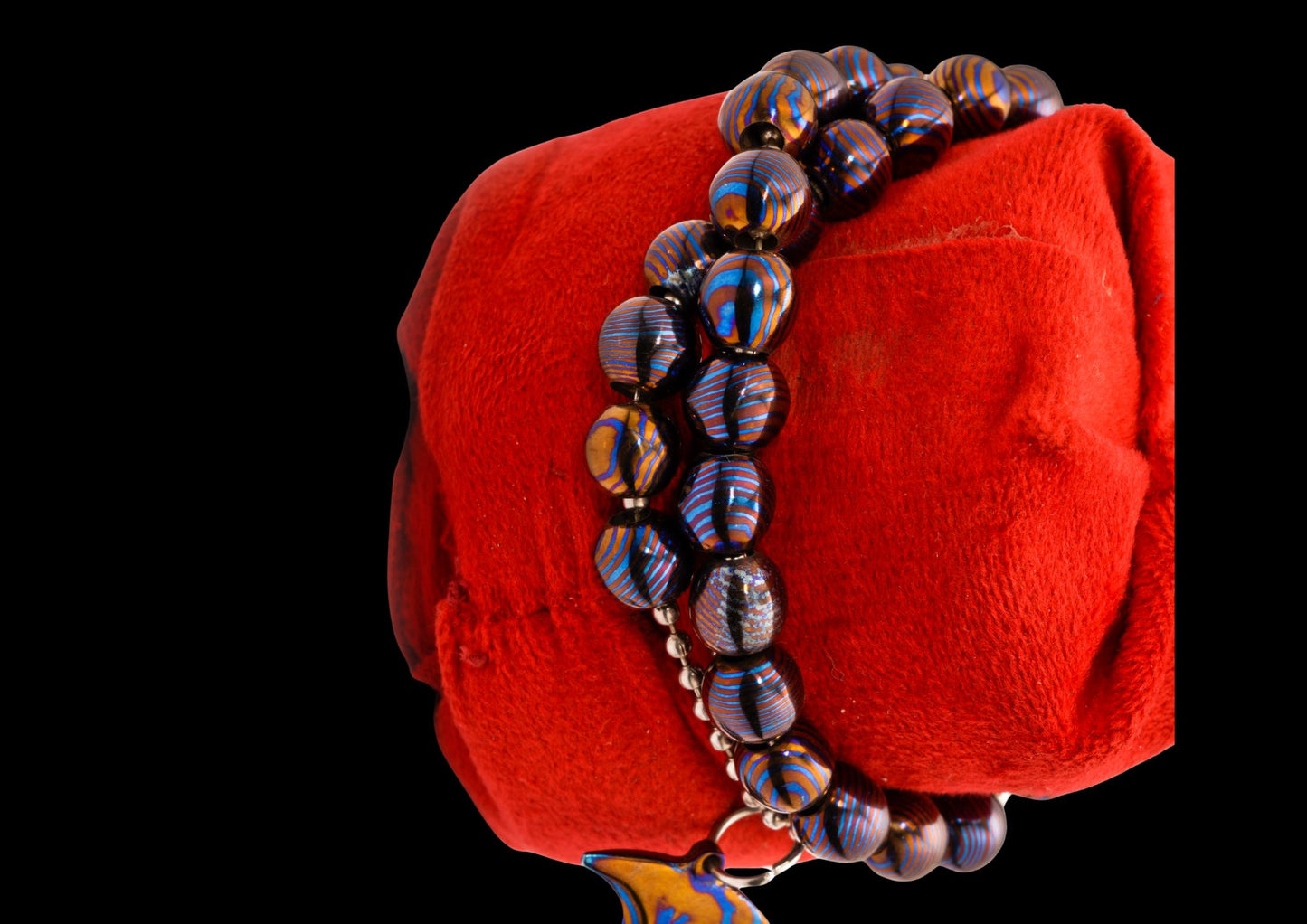 Father's Day Special | 8mm Beaded Bracelet – Mokume Gane | Mokuti | Timascus | SS Damascus