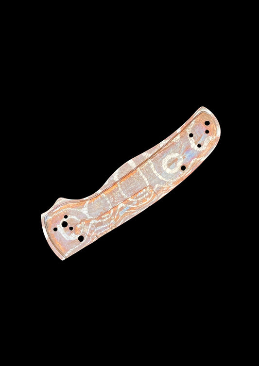 Spyderco Shaman Mokume Gane Both Side Scales with Mokuti Inlays