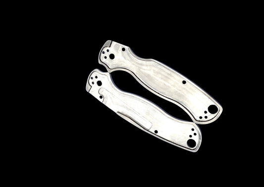 Spyderco Paramilitary 2 TC4 Titanium Scales with Mokuti Inlays