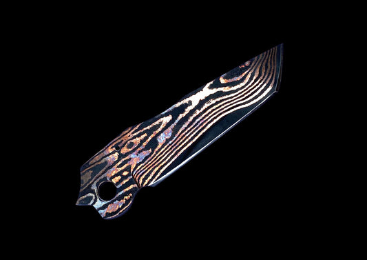Chris Reeve Umnumzaan Copper Damascus Blade — Premium EDC Folding Knife