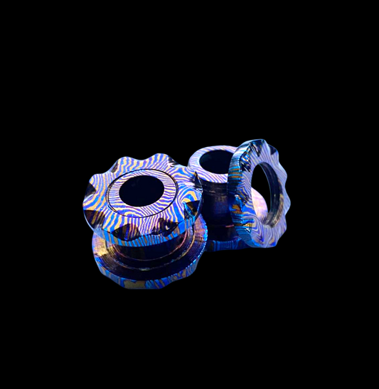 MokuTi 2pcs G23 Ear Gauge 10MM — Hand Forged Titanium Body Jewelry