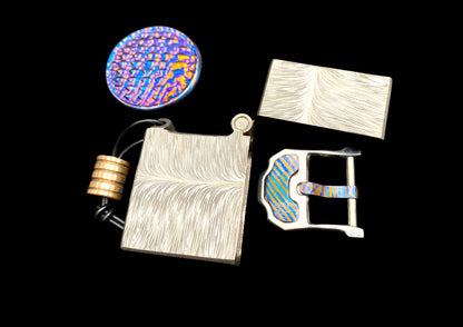 Hand Forged Mokuti Father's Day Gift Bundle — Worry Coin, Zippo Case & Watch Buckle