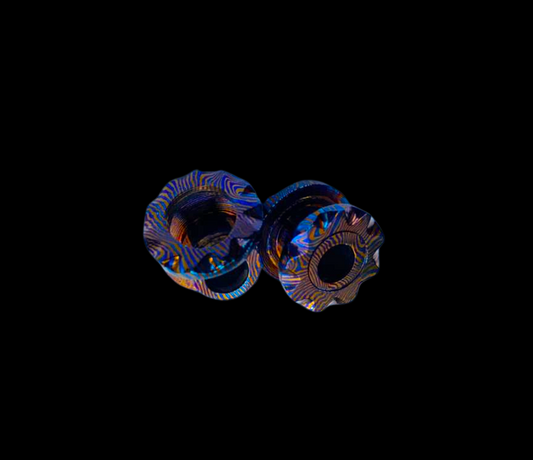 MokuTi 2pcs G23 Ear Gauge 10MM — Hand Forged Titanium Body Jewelry