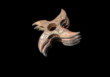 Hand Forged Copper Damascus Throwing Stars Set