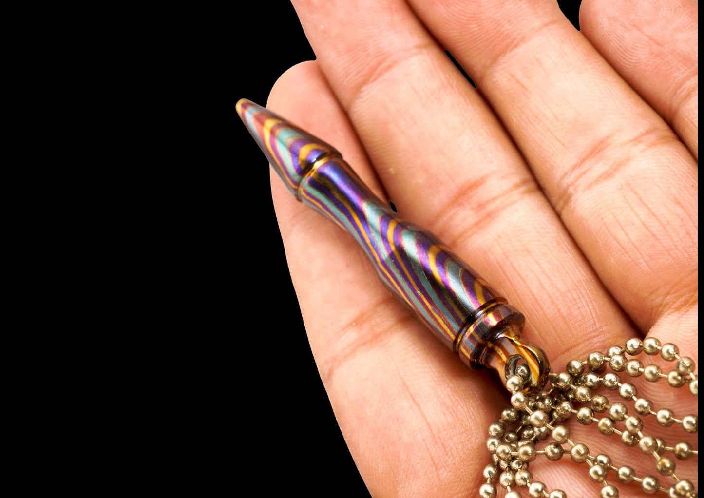 MokuTi Bullet Pendant Necklace — Unisex EDC Jewelry