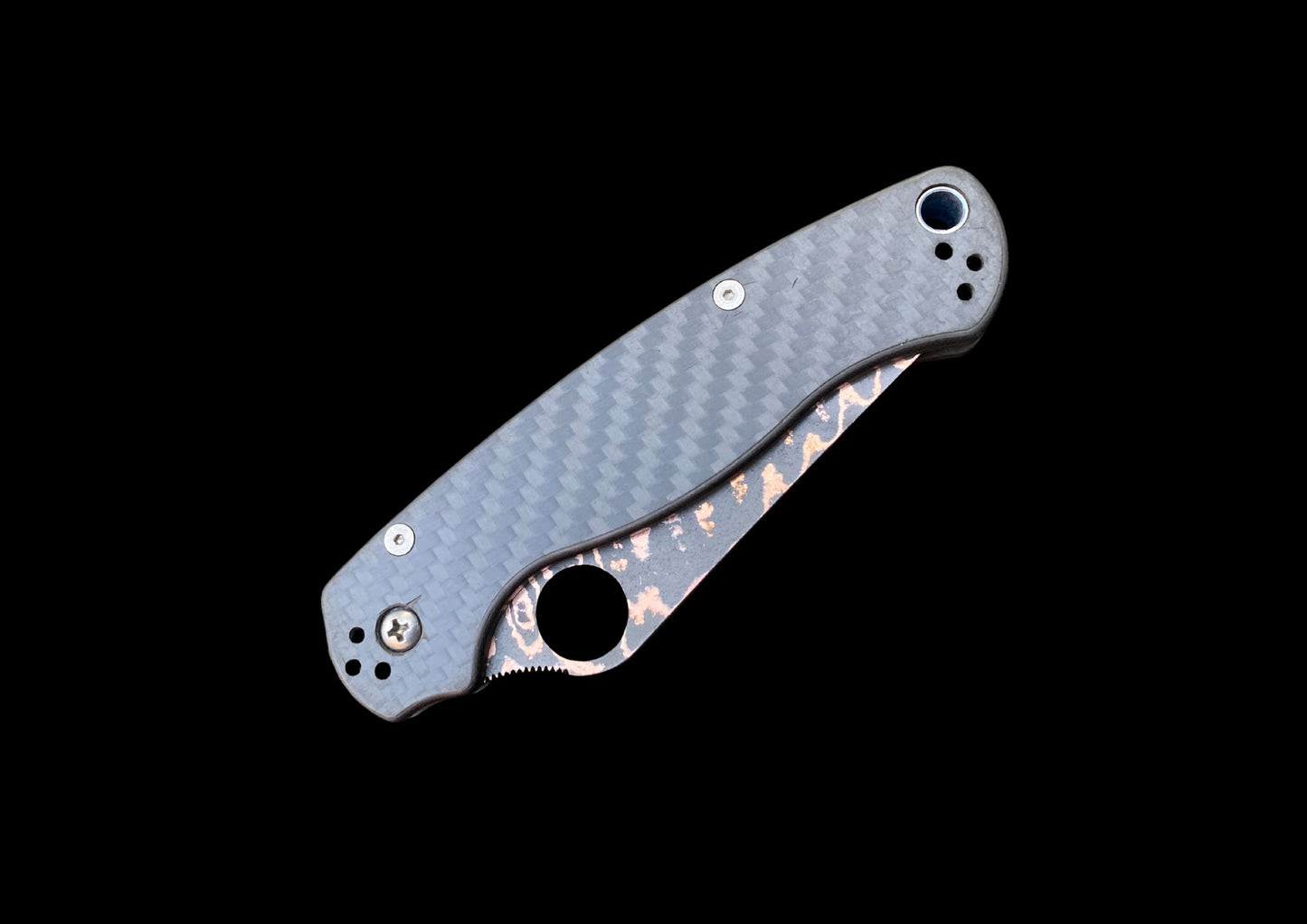 Spyderco Paramilitary 2 – Copper Damascus Tanto Blade
