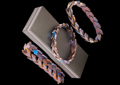 Hand Forged Mokuti Timascus Arrow Flexible Bracelet for Men & Women