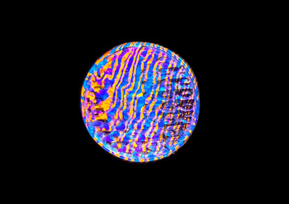 Hand Forged Mokuti Solid Worry Coin 3D Dragon Skin Texture