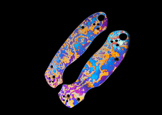 Spyderco Paramilitary 2 Full Mokuti Random Pattern Both Side Scales