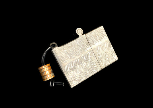 Father's Day Special | Hand Forged Feather Damascus Zippo Lighter Case