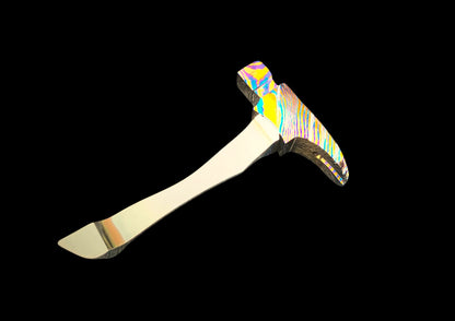 Hand Forged Mokuti Head Tiny Pocket Hammer TC4 Titanium Handle