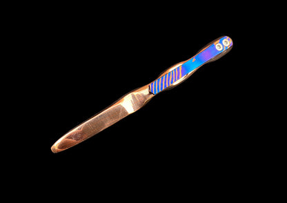 Hand-Forged Mokume Gane EDC Spike with Pocket Clip