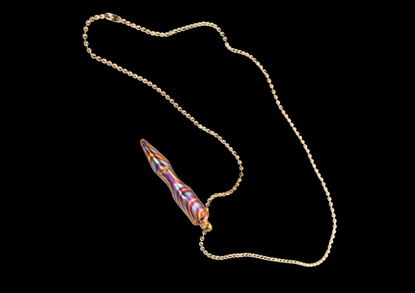 MokuTi Bullet Pendant Necklace — Unisex EDC Jewelry
