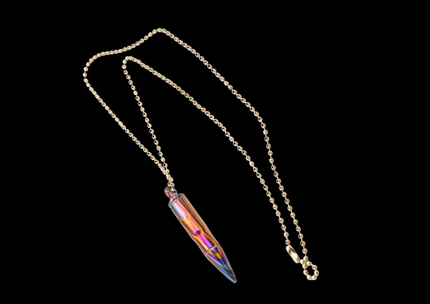 MokuTi Bullet Pendant Necklace — Hand Forged Titanium EDC Jewelry
