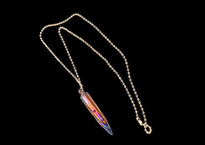 MokuTi Bullet Pendant Necklace — Hand Forged Titanium EDC Jewelry