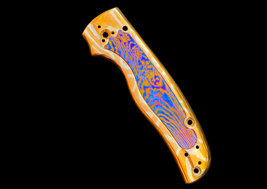 Spyderco Shaman Mokume Gane Both Side Scales with Mokuti Inlays