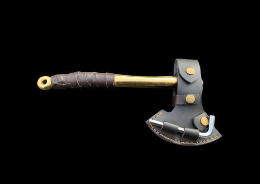 Timascus MokuTi Head Viking Axe TC4 Titanium Handle