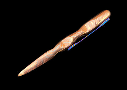 Hand-Forged Mokume Gane EDC Spike with Pocket Clip