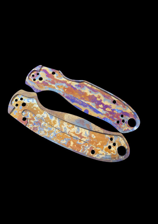 Spyderco Paramilitary 2 Full Mokuti Random Pattern Both Side Scales