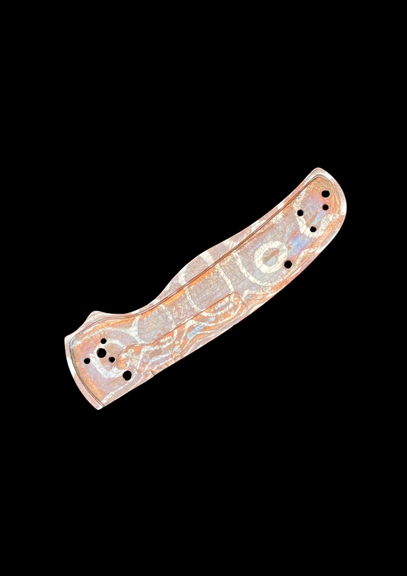 Spyderco Shaman Mokume Gane Both Side Scales with Mokuti Inlays
