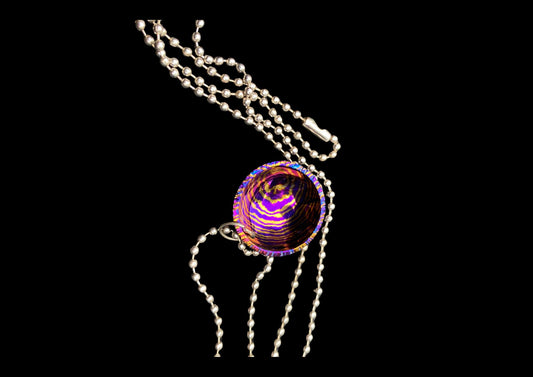 Handmade Timascus 8mm Deep Carry Worry Pendant Necklace