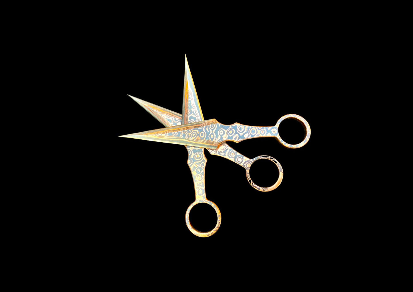 Hand Forged 3Pcs Set Copper Damascus Throwing Knives