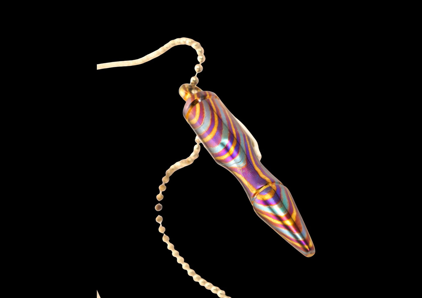 MokuTi Bullet Pendant Necklace — Unisex EDC Jewelry