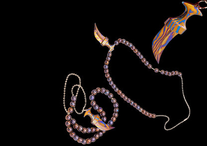 Father's Day Special | 8mm Beaded Bracelet – Mokume Gane | Mokuti | Timascus | SS Damascus