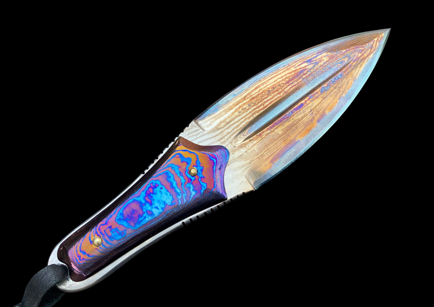 Hand Forged Boot Knife with Timascus Scales