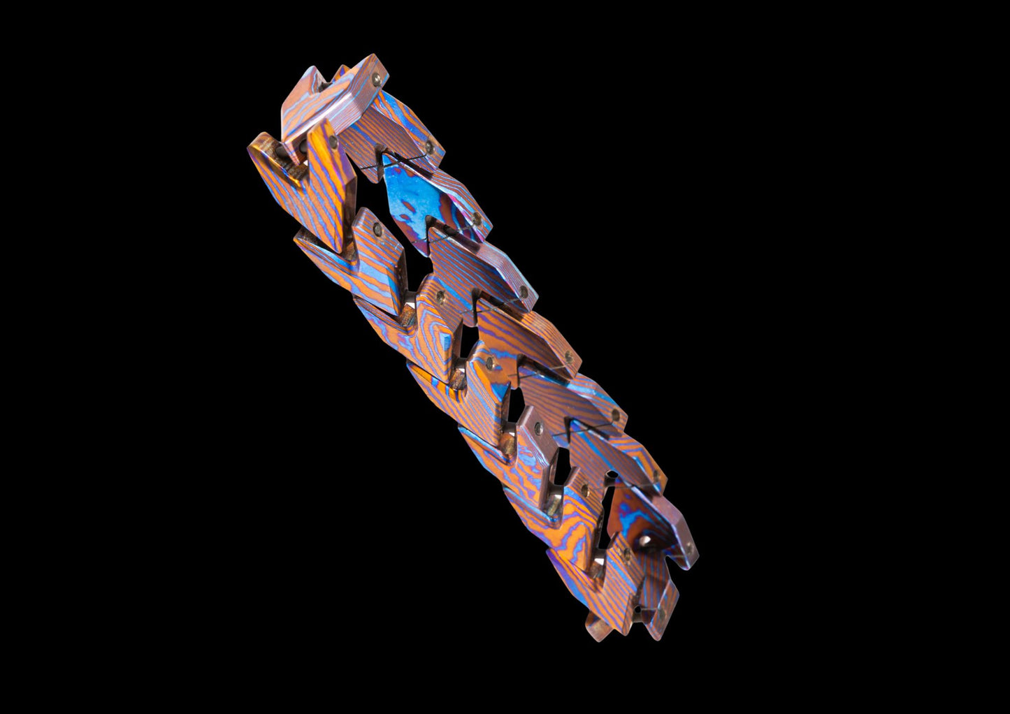 Hand Forged Mokuti Timascus Arrow Flexible Bracelet for Men & Women