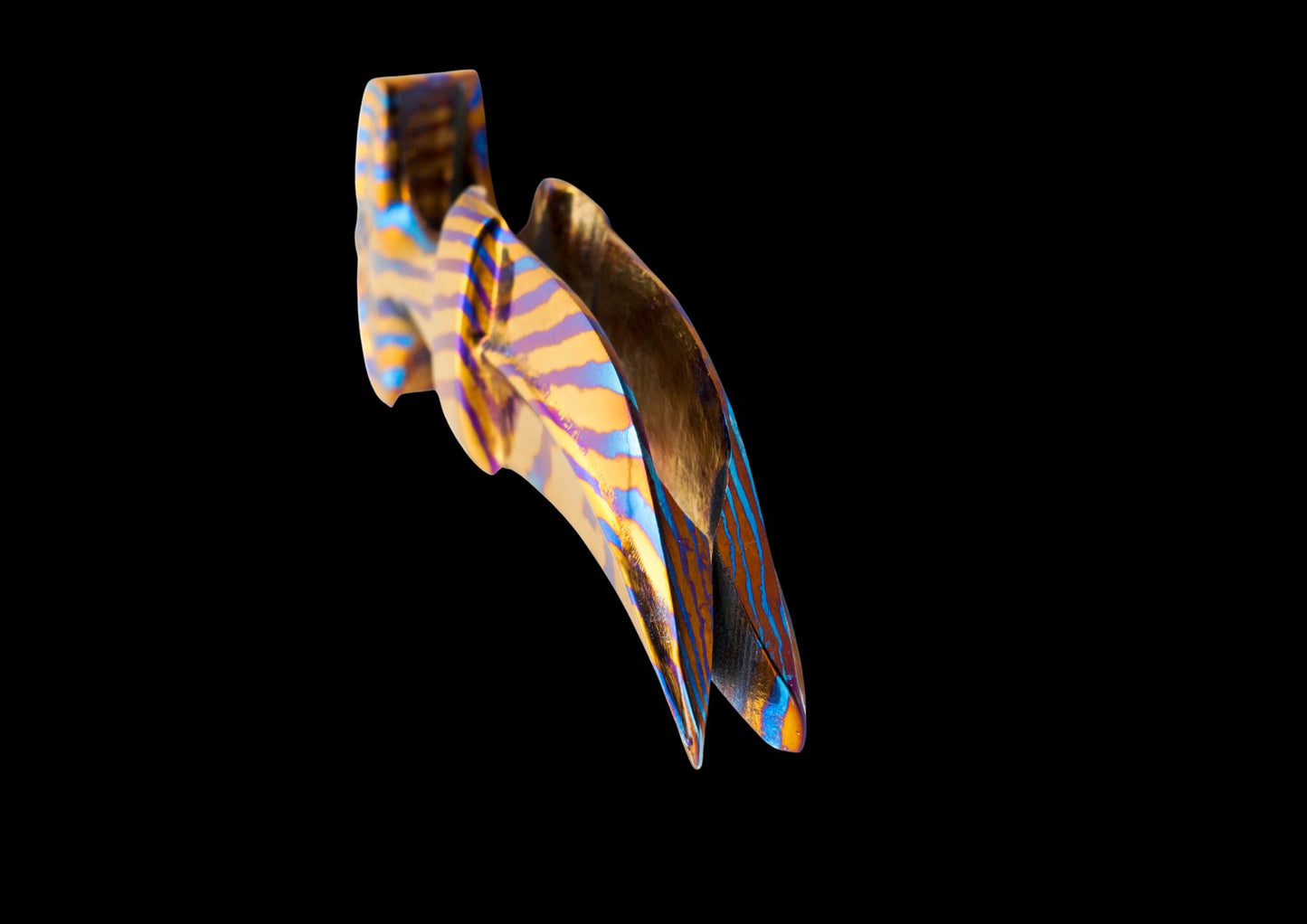 Hand Forged MokuTi Timascus Money Clip Limited Edition