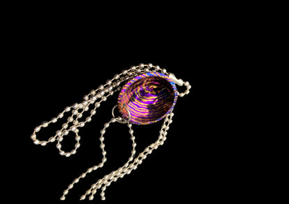 Handmade Timascus 8mm Deep Carry Worry Pendant Necklace