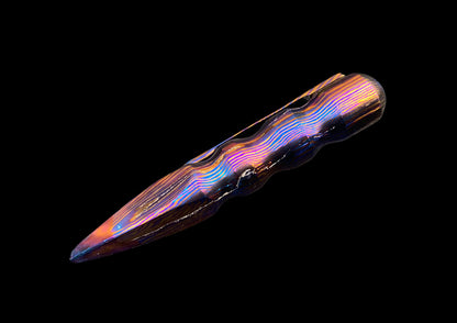 Hand-Forged Mokuti & Timascus EDC Spike with Pocket Clip