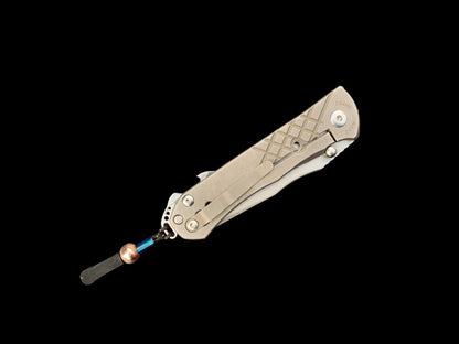 Chris Reeve Umnumzaan Damascus SS Backspacer & Bottle Opener Pocket Dump Set