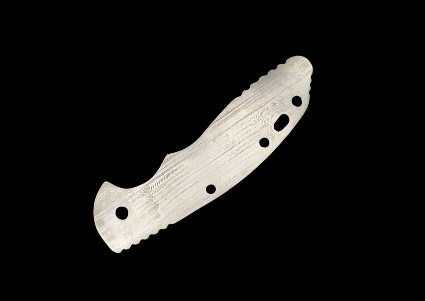 Rick Hinderer XM-18 3.5" Show Side Scale — TC4 Titanium with Copper Damascus Inlay