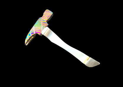 Hand Forged Mokuti Head Tiny Pocket Hammer TC4 Titanium Handle