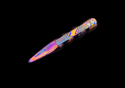 Hand-Forged Mokuti & Timascus EDC Spike with Pocket Clip