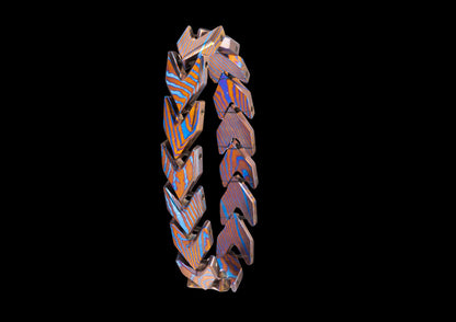 Hand Forged Mokuti Timascus Arrow Flexible Bracelet for Men & Women