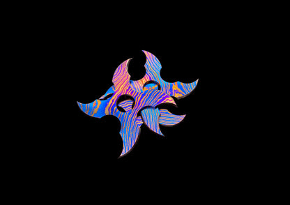 Handmade Timascus Ninja Training Stars — 3-Piece Set