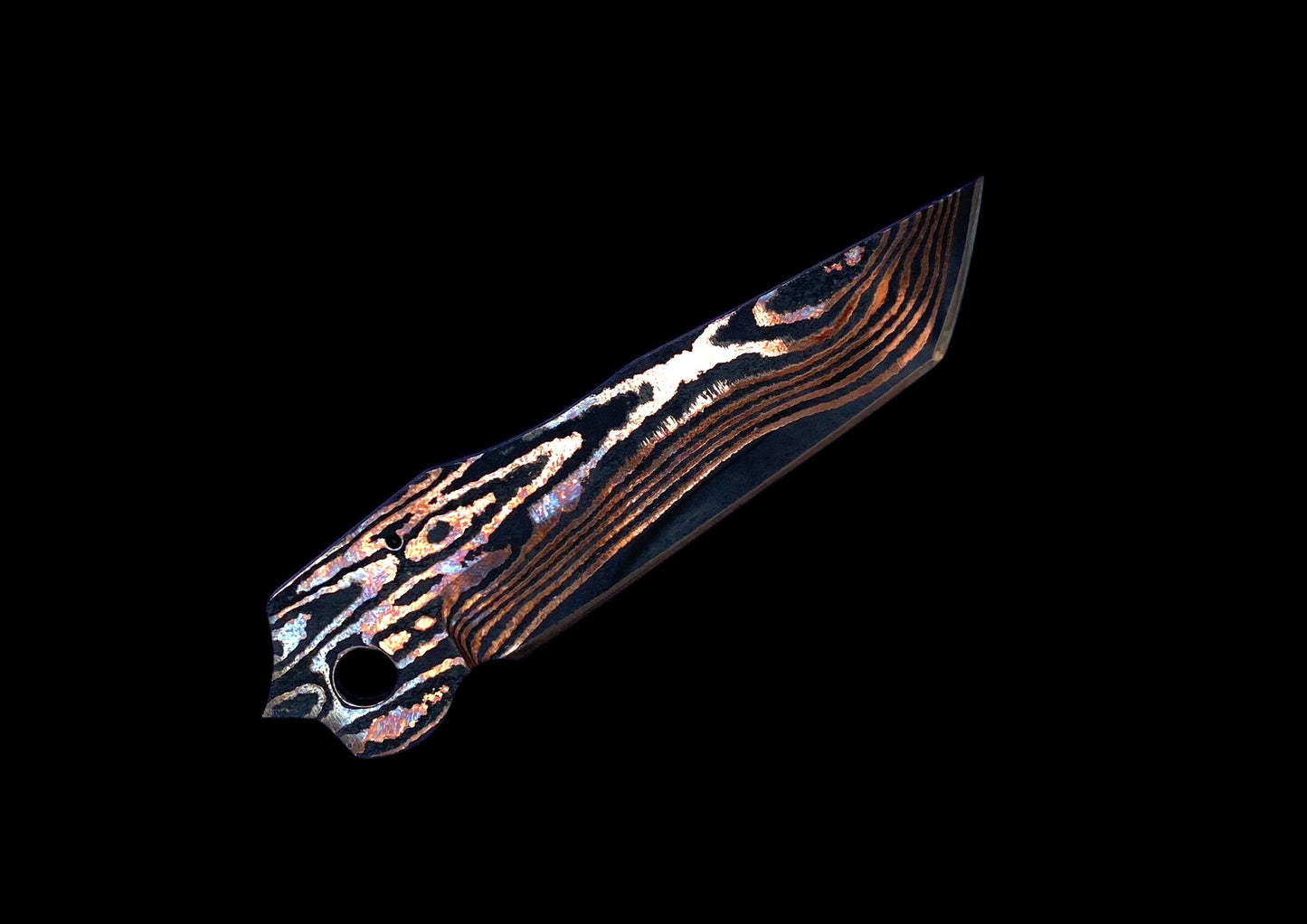 Chris Reeve Umnumzaan Copper Damascus Blade — Premium EDC Folding Knife