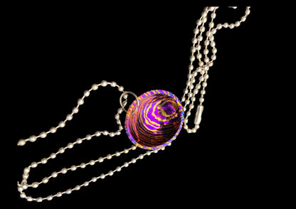 Handmade Timascus 8mm Deep Carry Worry Pendant Necklace
