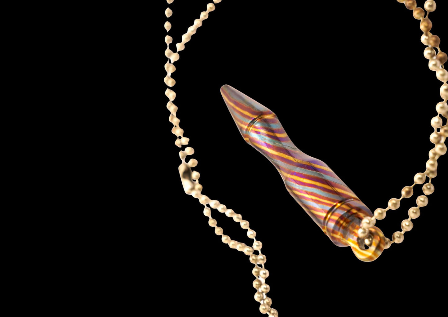MokuTi Bullet Pendant Necklace — Unisex EDC Jewelry