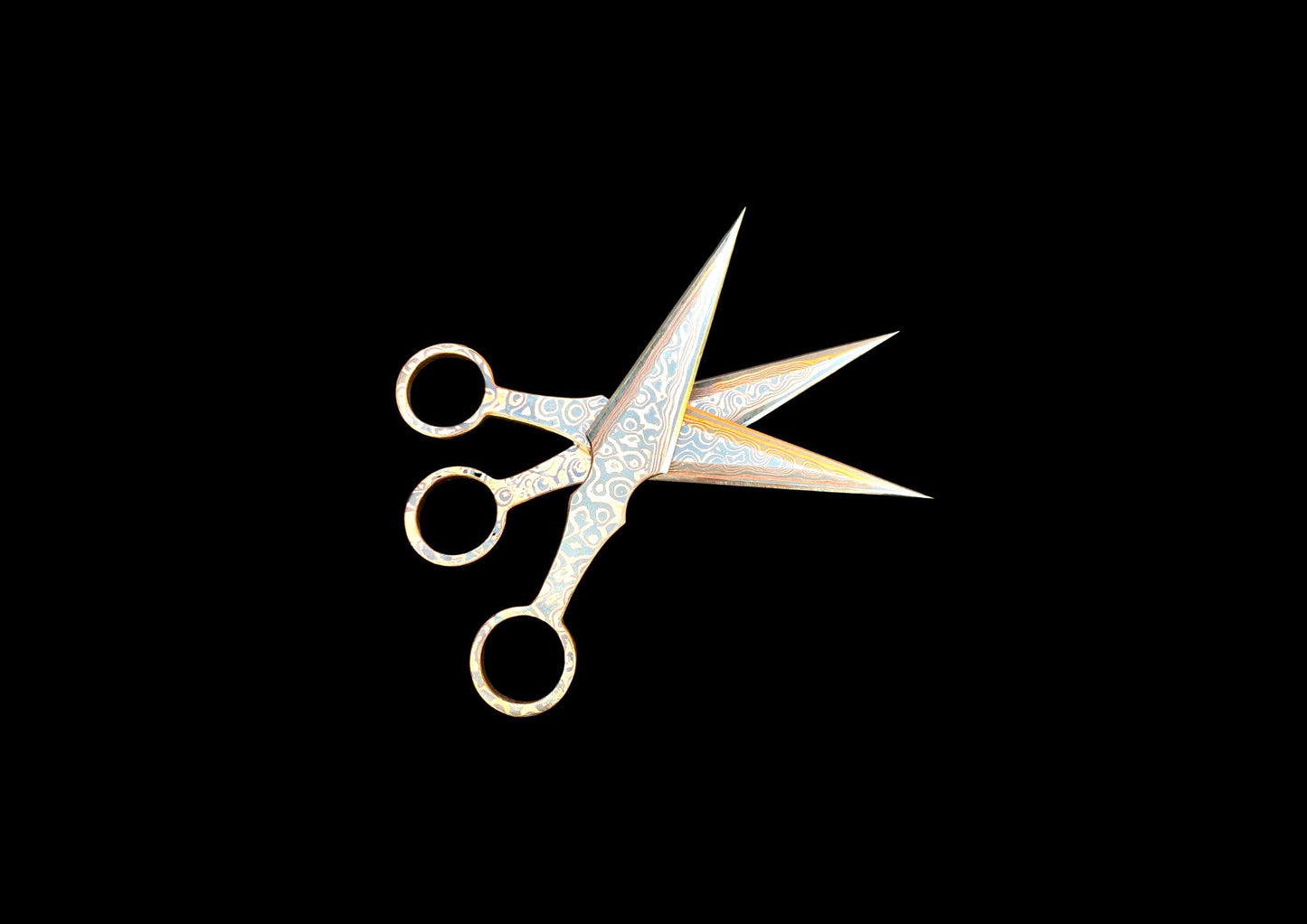 Hand Forged 3Pcs Set Copper Damascus Throwing Knives