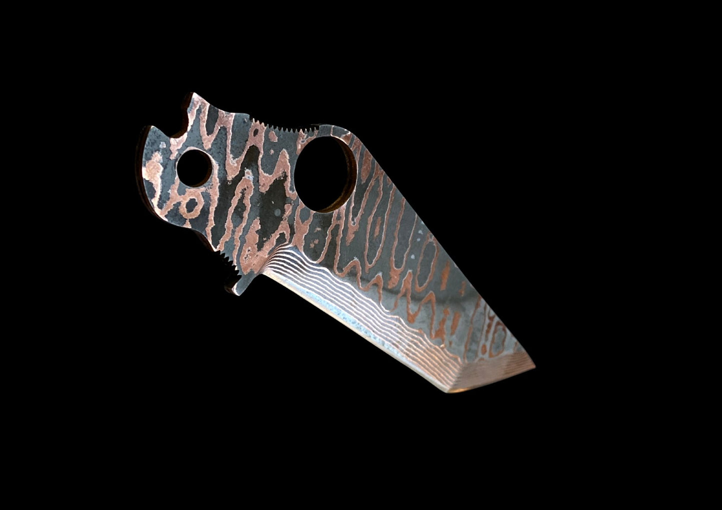 Spyderco Paramilitary 2 – Copper Damascus Tanto Blade