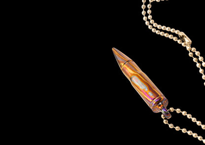 MokuTi Bullet Pendant Necklace — Hand Forged Titanium EDC Jewelry