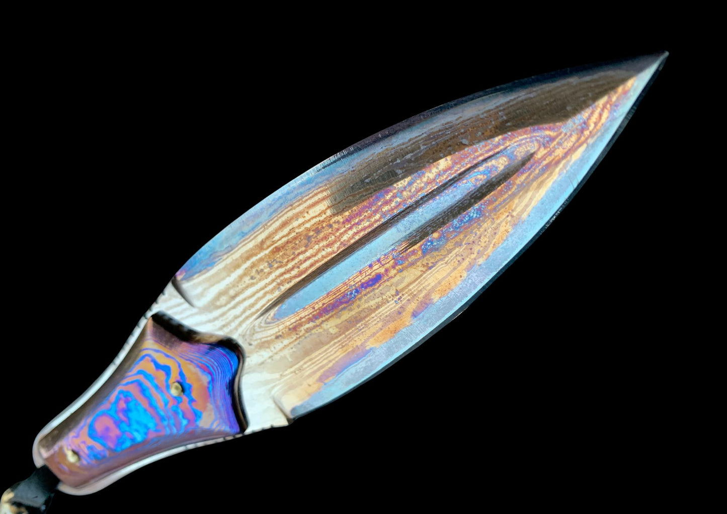 Hand Forged Boot Knife with Timascus Scales