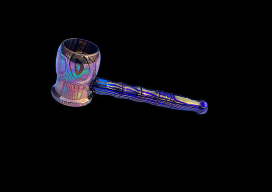 Hand-Forged Mokuti Titanium Damascus Smoking Pipe – Anodized Rainbow Finish – Luxury EDC Collector Pipe