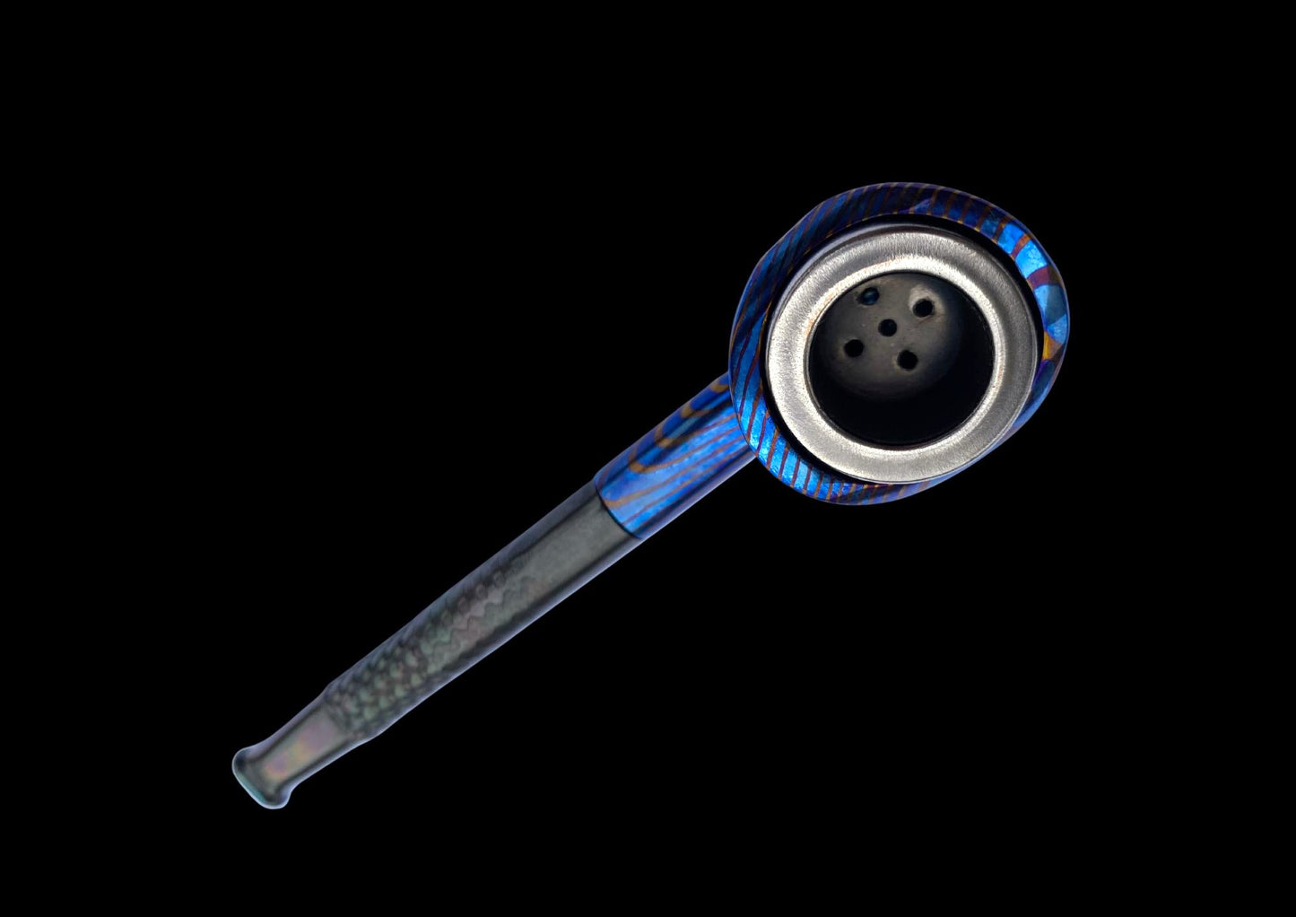 Hand Forged Timascus Head Smoke Pipe — Limited Edition
