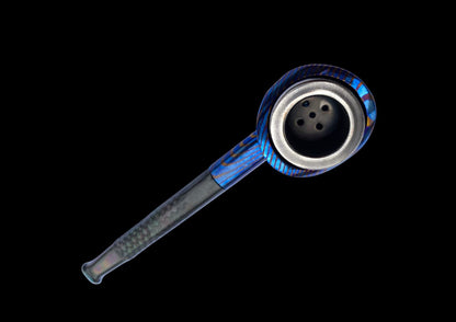 Hand Forged Timascus Head Smoke Pipe — Limited Edition