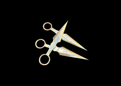 Hand Forged 3Pcs Set Copper Damascus Throwing Knives